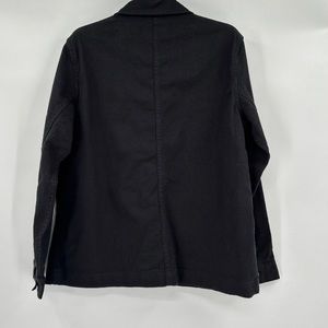 Quince Women's Organic Comfort Stretch Chore Jacket sz M Black Shacket Twill NWT